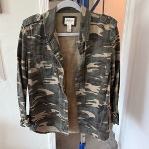 Forever 21 Olive Green Denim Jacket